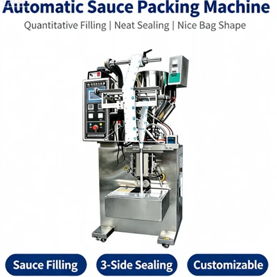 Automatic Vertical Liquid And Paste Packaging Machine For Sauce Honey Shampoo