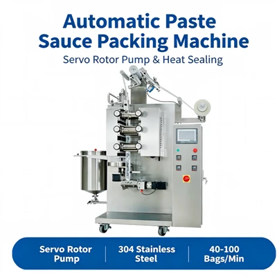 Automatic Plastic Bag Sauce Liquid Paste Packing Machine